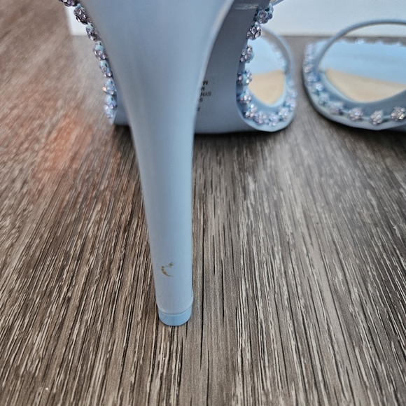Sky Blue Crystal Heels - Picture 4 of 9